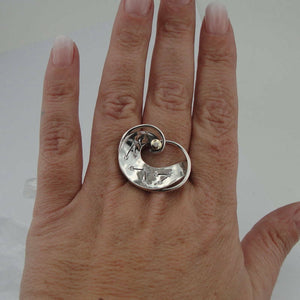 Hadar Designers 9k Yellow Gold 925 Silver zircon Ring 7,8,8.5,9,9.5 Handmade(MSy