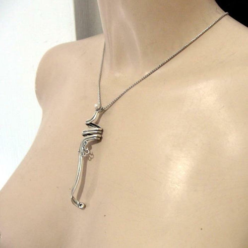 Hadar Designers 925 Sterling Silver Pearl Pendant Handmade Artistic (H) Y