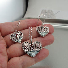 Load image into Gallery viewer, Hadar Designer Heart Pendant Handmade 925 Silver Filigree Roman Glass (as) Y 