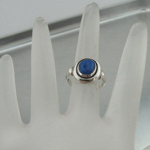Hadar Designer Oval Blue Lapis Ring size 6, 6.5 Handmade Sterling Silver(H) SALE