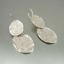Load image into Gallery viewer, Hadar Designers 925 Sterling Silver Earrings NEW Handmade Dangle Rustic (I e597)