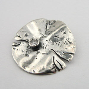 Hadar Designers "Wild" 925 Sterling silver Handmade white Zircon Pendant NEW (MS