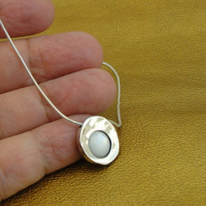 Hadar Designers MOP Mother of Pearl Pendant Sterling Silver Handmade Art (ms) Y