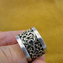 Load image into Gallery viewer, Hadar Designers Filigree Ring 9k Yellow Gold Sterling Silver 7,8,8.5,9 (I r244)Y
