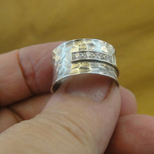 Load image into Gallery viewer, Hadar Designers Zircon Ring 6.5,7,8,9 Handmade 9k Yellow Gold 925 Silver (ms) y