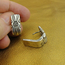 Load image into Gallery viewer, Hadar Designers Huggee Hoop Earrings 925 Sterling Silver NEW Handmade (ms) SALE