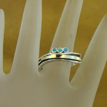 Load image into Gallery viewer, Hadar Designers Blue Opal size 11.5,12 Ring 9k Gold 925 Sterling Silver (ms)12Y