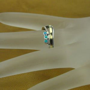 Hadar Designers Blue Opal size 11.5,12 Ring 9k Gold 925 Sterling Silver (ms)12Y