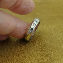 Load image into Gallery viewer, Hadar Designers Sterling Silver Sparkling Zircon Ring sz 7.5 Handmade (sp) LAST