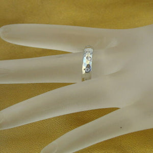 Hadar Designers Sterling Silver Sparkling Zircon Ring sz 7.5 Handmade (sp) LAST