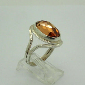 Hadar Designers Champagne Zircon Ring size 7 Sterling Silver 925 () LAST