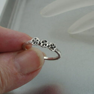 Hadar Designers Delicate 925 Sterling Silver Floral Ring sz 7.5 Handmade () Last