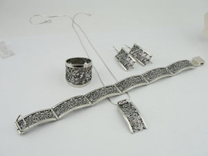 Filigree Bracelet 925 Sterling Silver  Gorgeous Handmade Hadar Designers (S