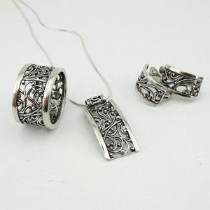 Filigree Bracelet 925 Sterling Silver  Gorgeous Handmade Hadar Designers (S